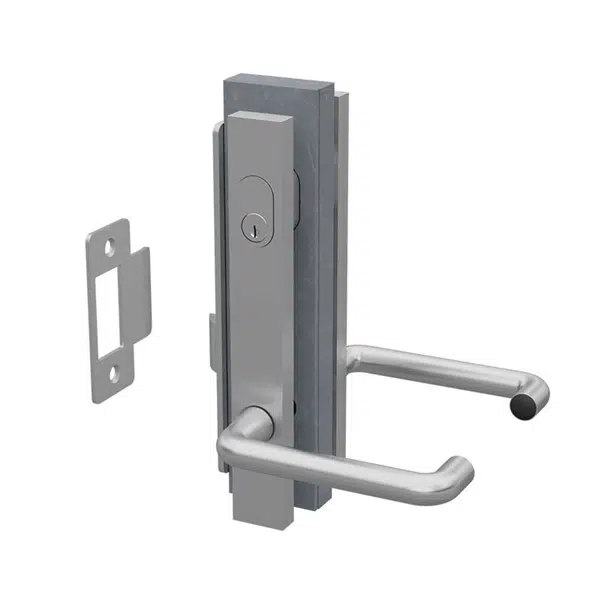 MORTICE LOCK 23mm backset with 2 x lever handlesLock/Unlock & keyed both sides - keyed differently (suits 40mm up to 50mm deep gate stiles)