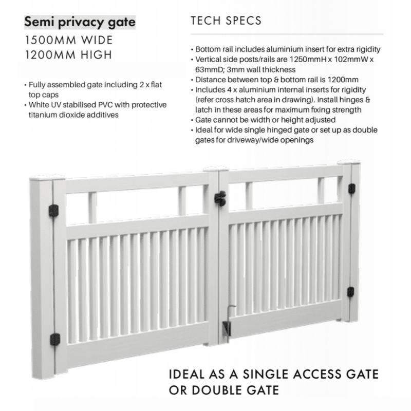 SEMI PRIVACY - Gate Panel - 1500W x 1250H - Image 2